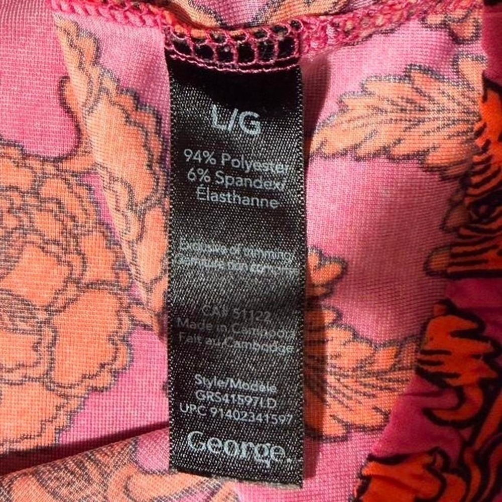 Pink & Orange Y2K Floral Tank Top With Beaded Neckline - Picture 6 of 6